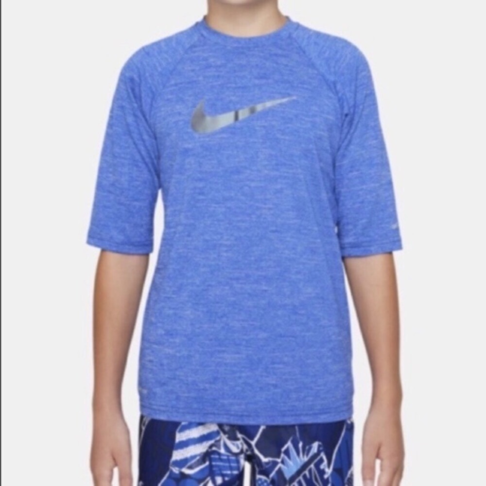 Nike Kids Blue Heather Rashgaurd